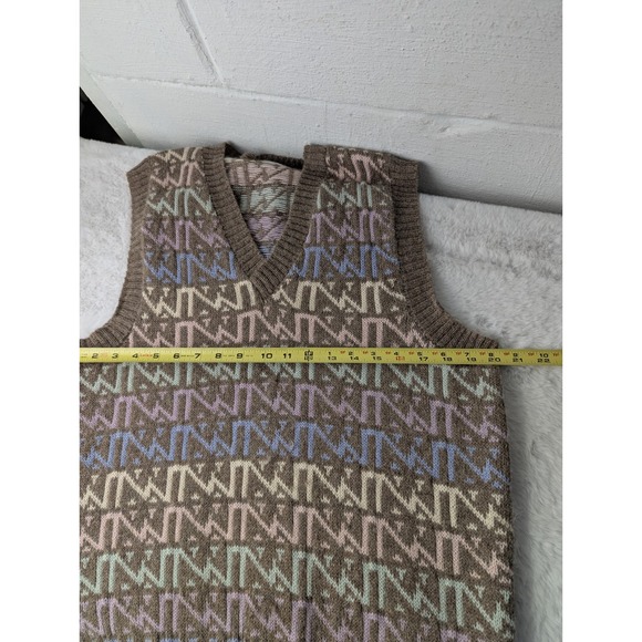 Peruvian Connection Alpaca HandMade Knitted Vest Sweater Peru Pastel Colors - Picture 4 of 6
